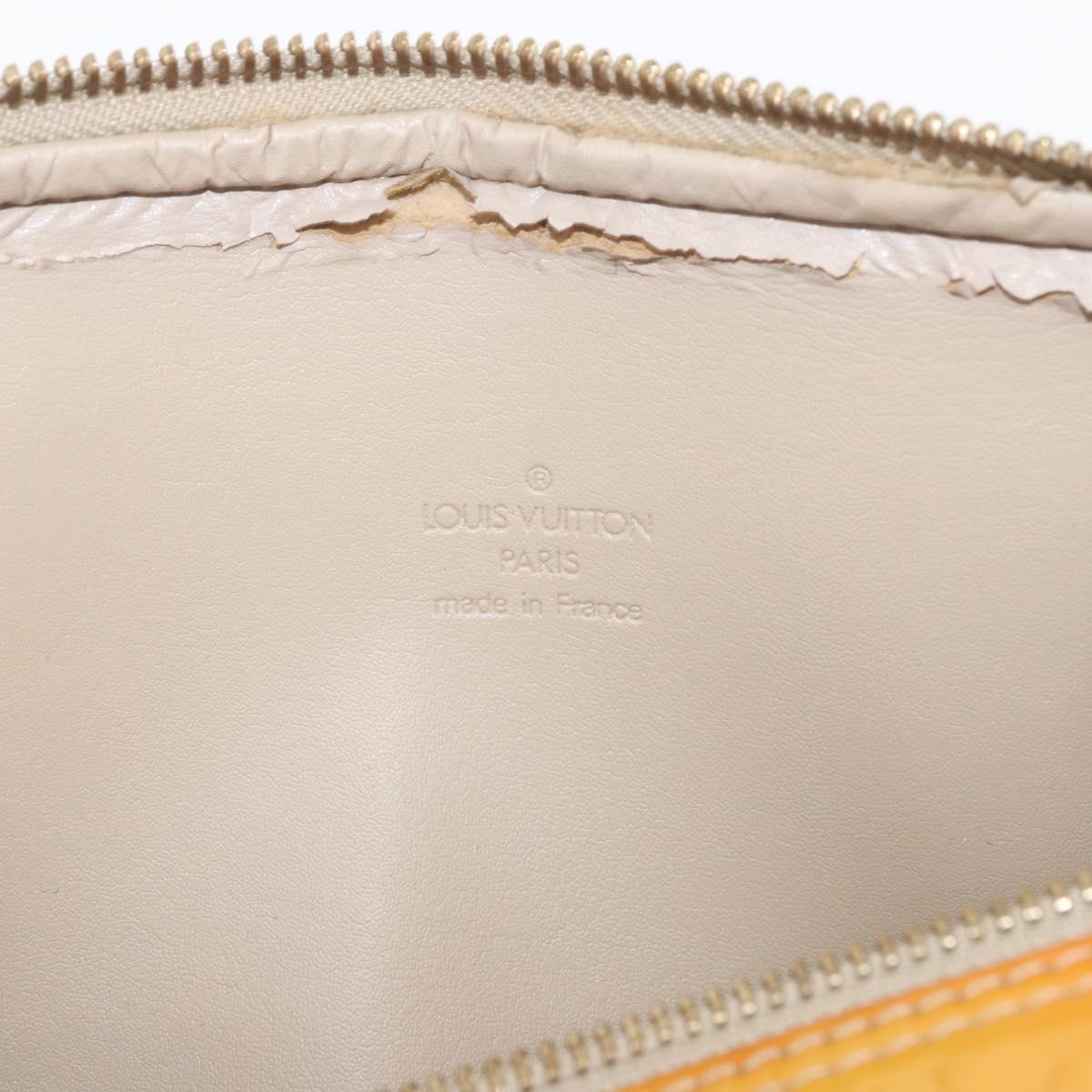 LOUIS VUITTON Monogram Vernis Bedford Hand Bag Beige M91006 LV Auth ep13944A