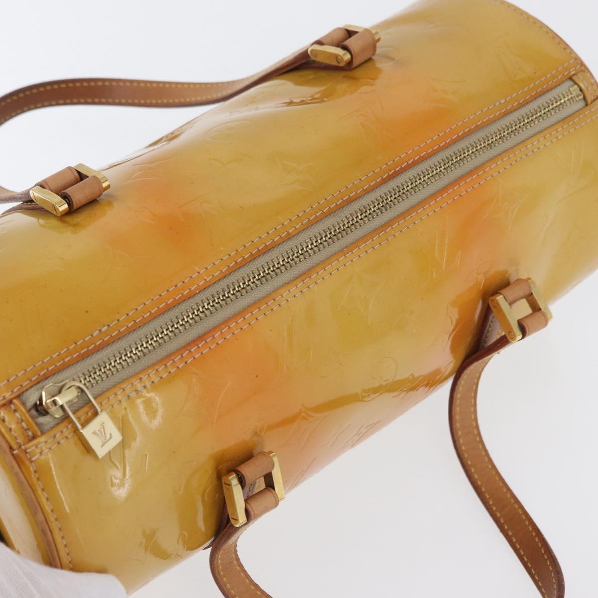 LOUIS VUITTON Monogram Vernis Bedford Hand Bag Beige M91006 LV Auth ep13944A