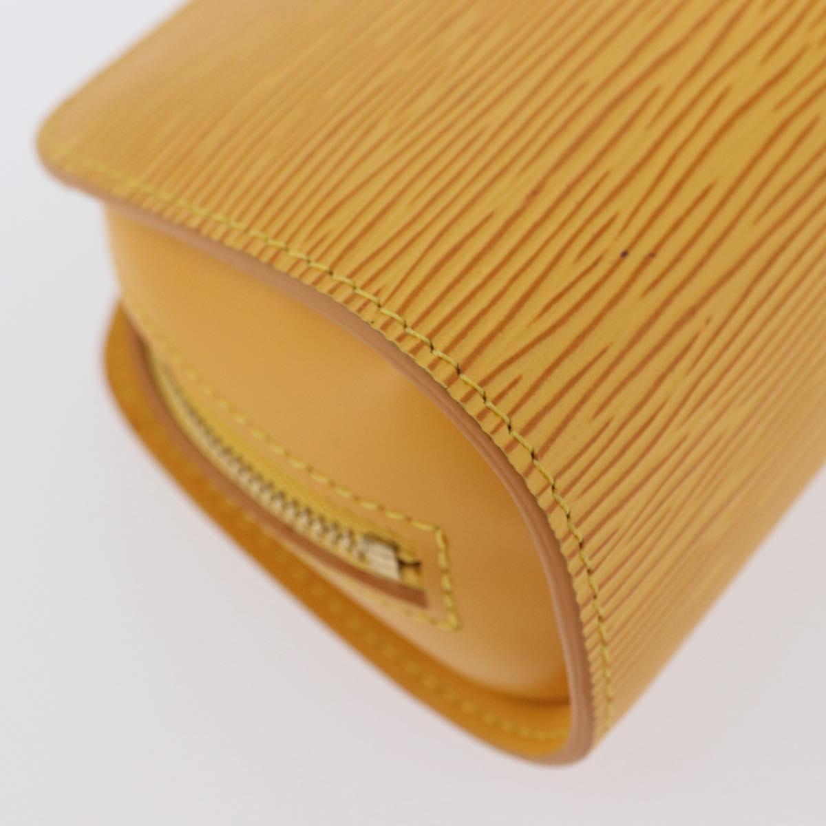 LOUIS VUITTON Epi Dauphine PM Pouch Yellow M48449 LV Auth ep13951