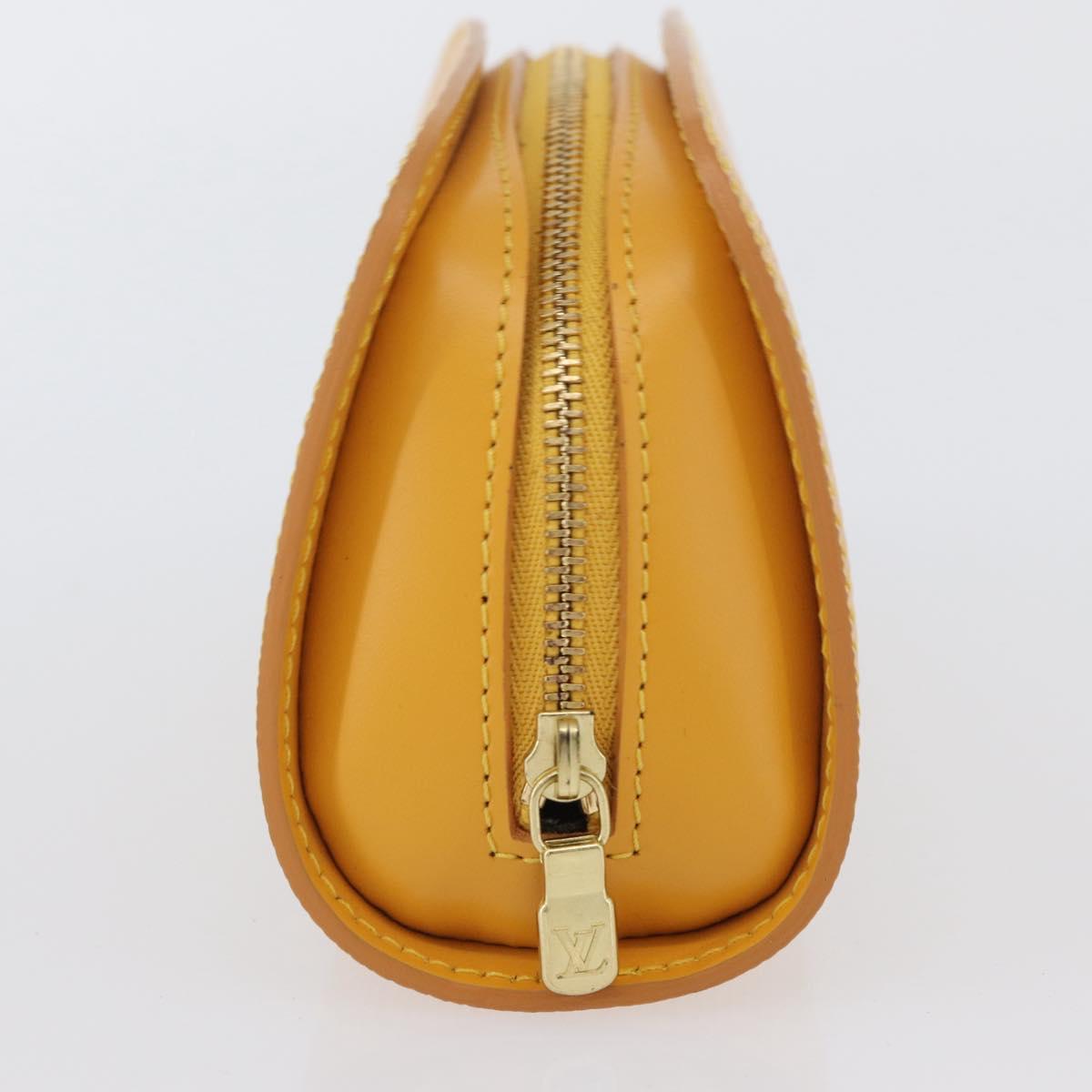 LOUIS VUITTON Epi Dauphine PM Pouch Yellow M48449 LV Auth ep13951
