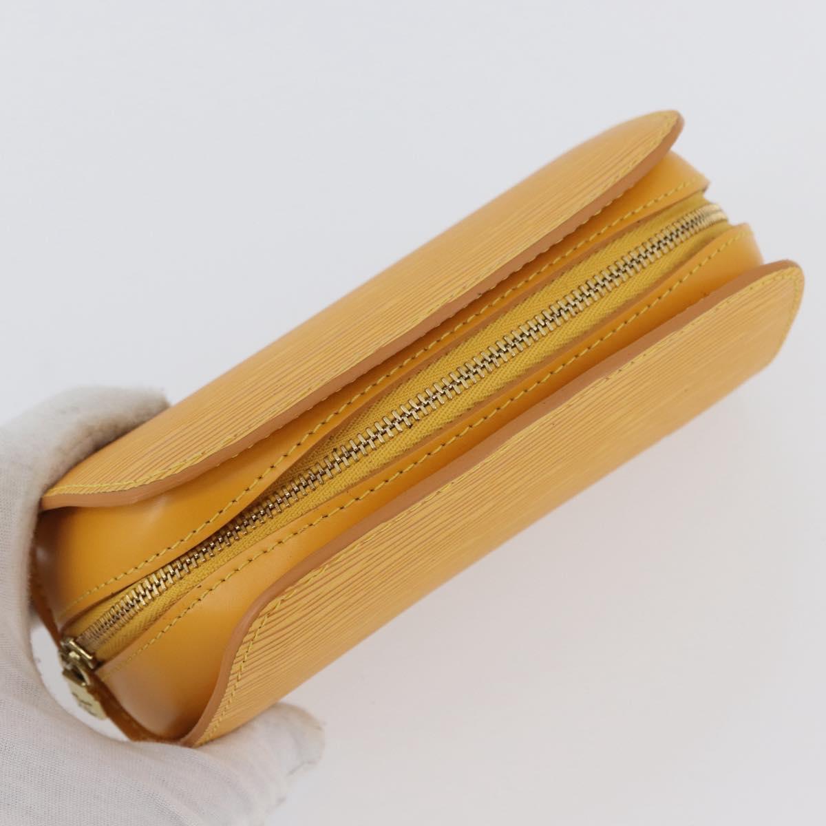 LOUIS VUITTON Epi Dauphine PM Pouch Yellow M48449 LV Auth ep13951