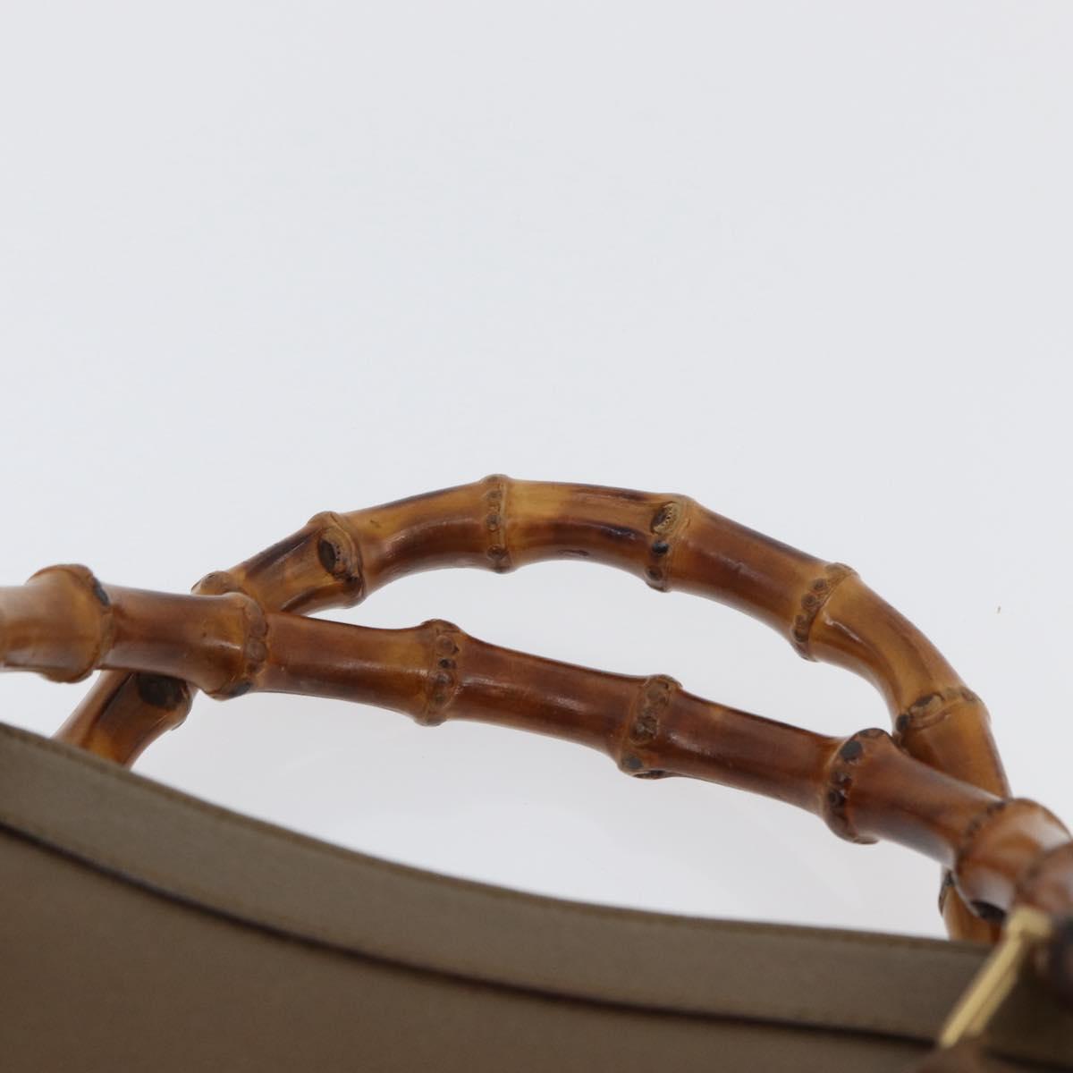 GUCCI Bamboo Hand Bag Leather Brown Gold 002 8260 Auth ep13953