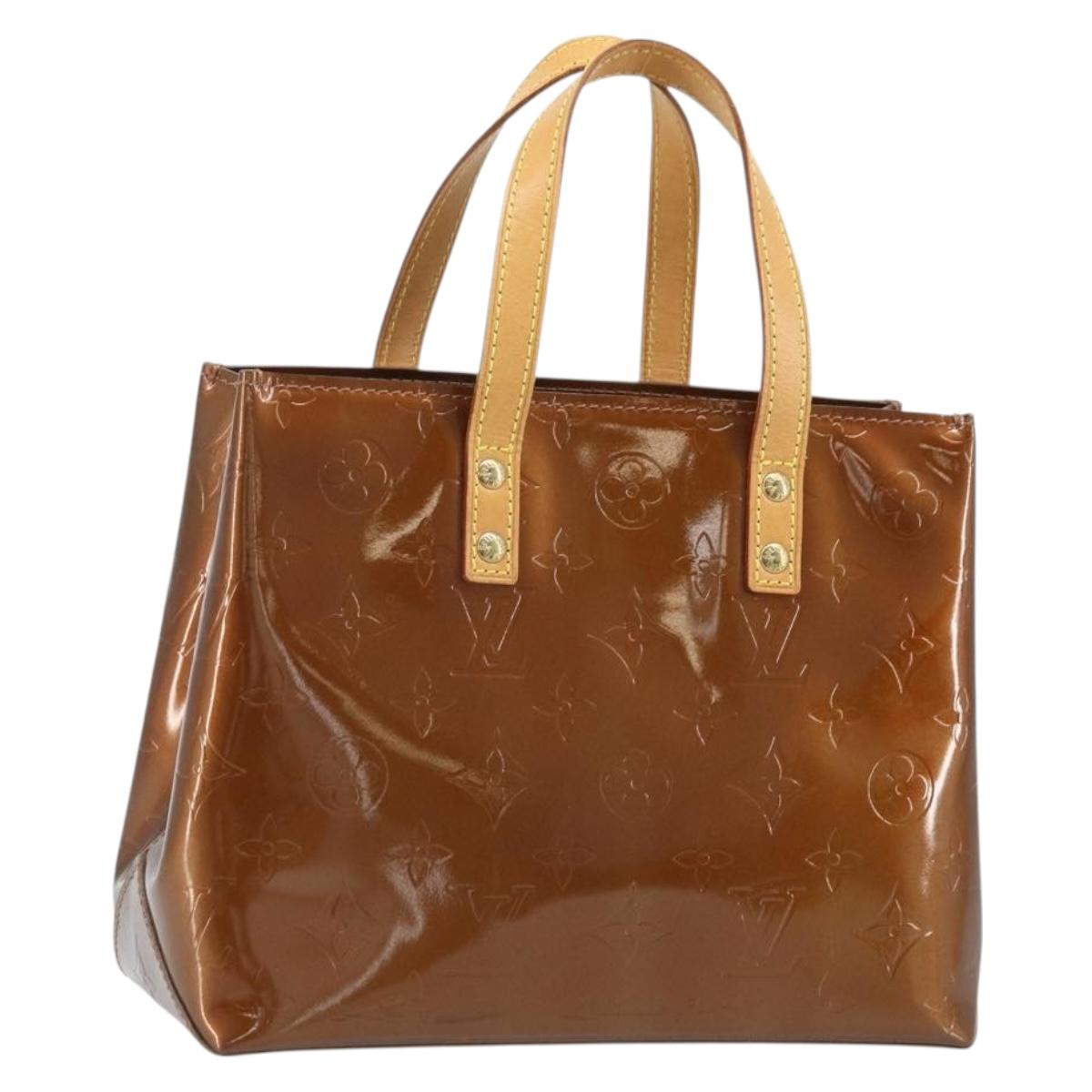 LOUIS VUITTON Monogram Vernis Reade PM Hand Bag Bronze M91146 LV Auth ep13959