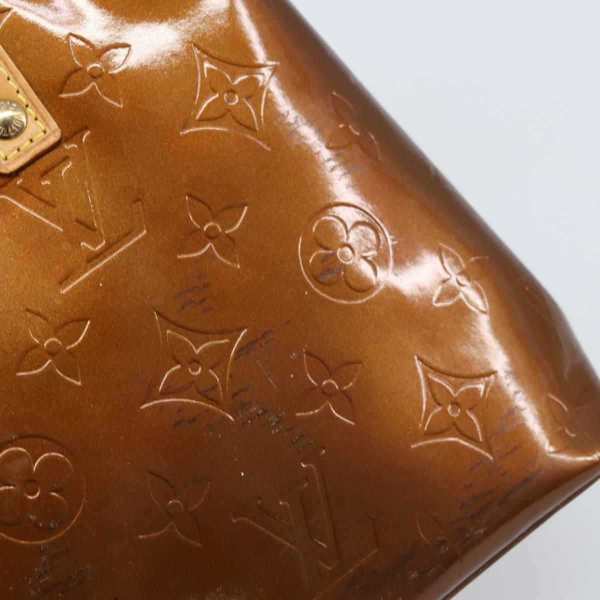 LOUIS VUITTON Monogram Vernis Reade PM Hand Bag Bronze M91146 LV Auth ep13959