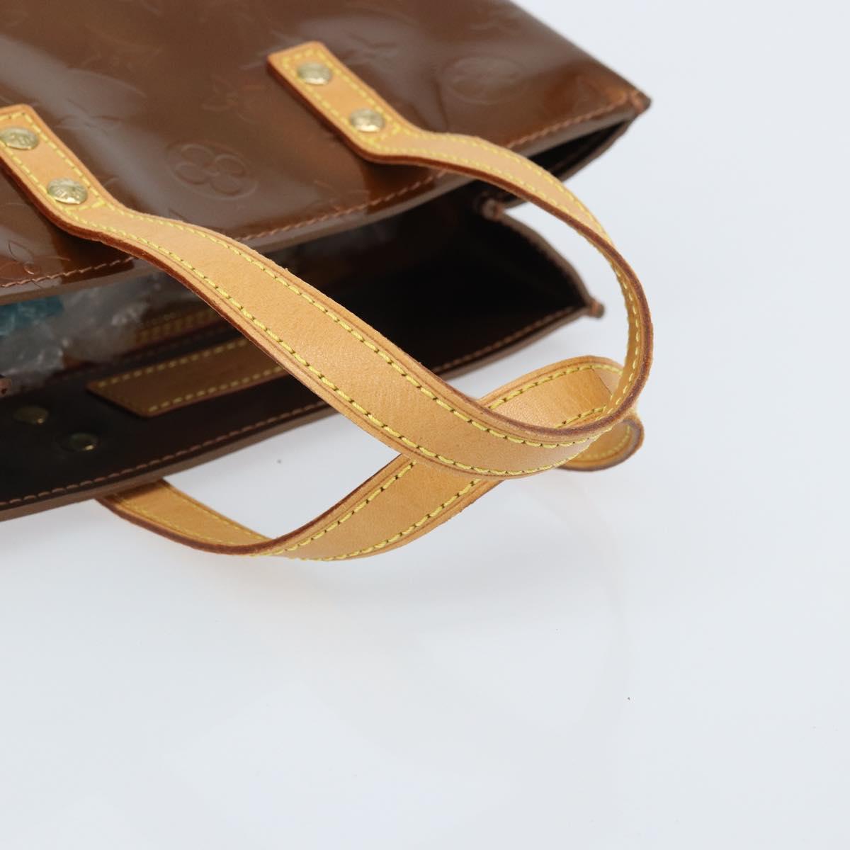 LOUIS VUITTON Monogram Vernis Reade PM Hand Bag Bronze M91146 LV Auth ep13959