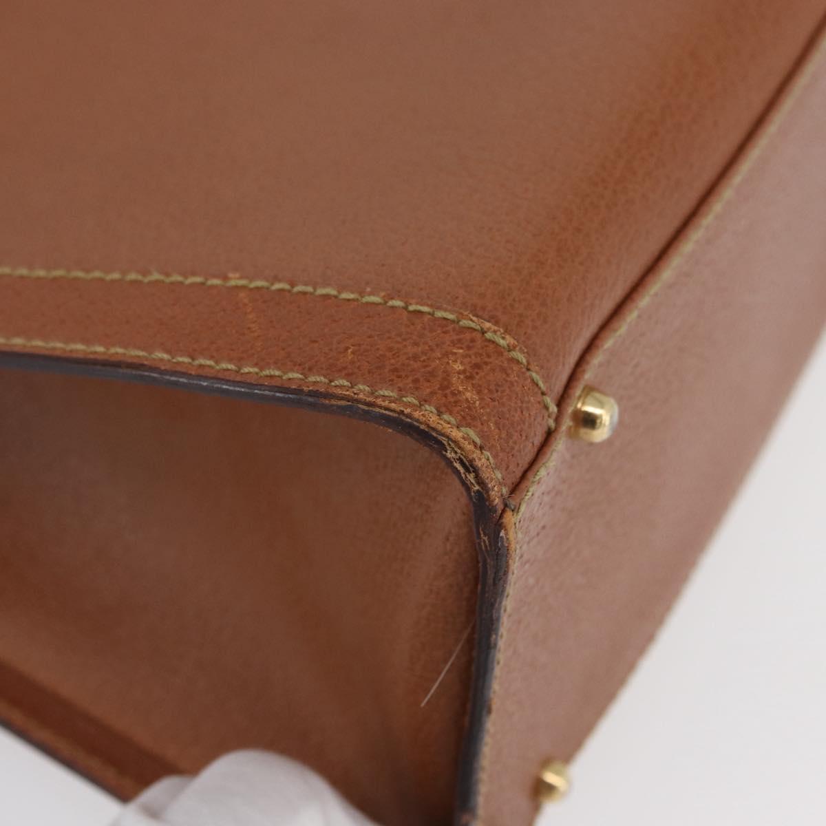 GUCCI Bamboo Hand Bag Leather Brown Gold 002 1095 Auth ep13963