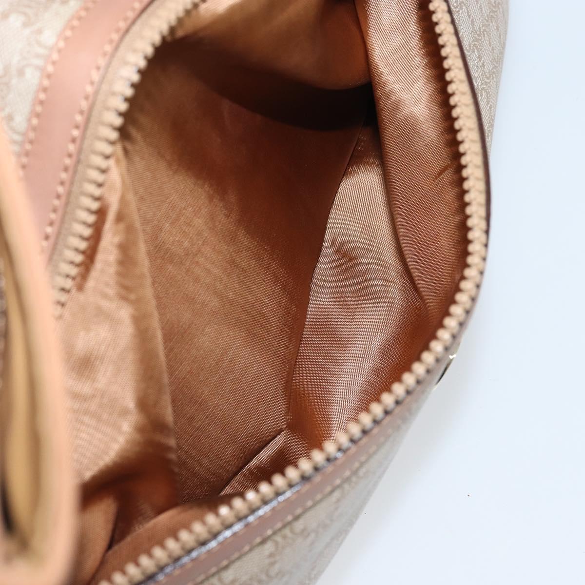 CELINE Macadam Canvas Clutch Bag PVC Beige Gold Auth ep13970
