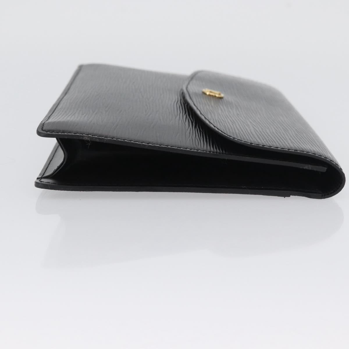 LOUIS VUITTON Epi Montaigne 27 Clutch Bag Black M52652 LV Auth ep13974