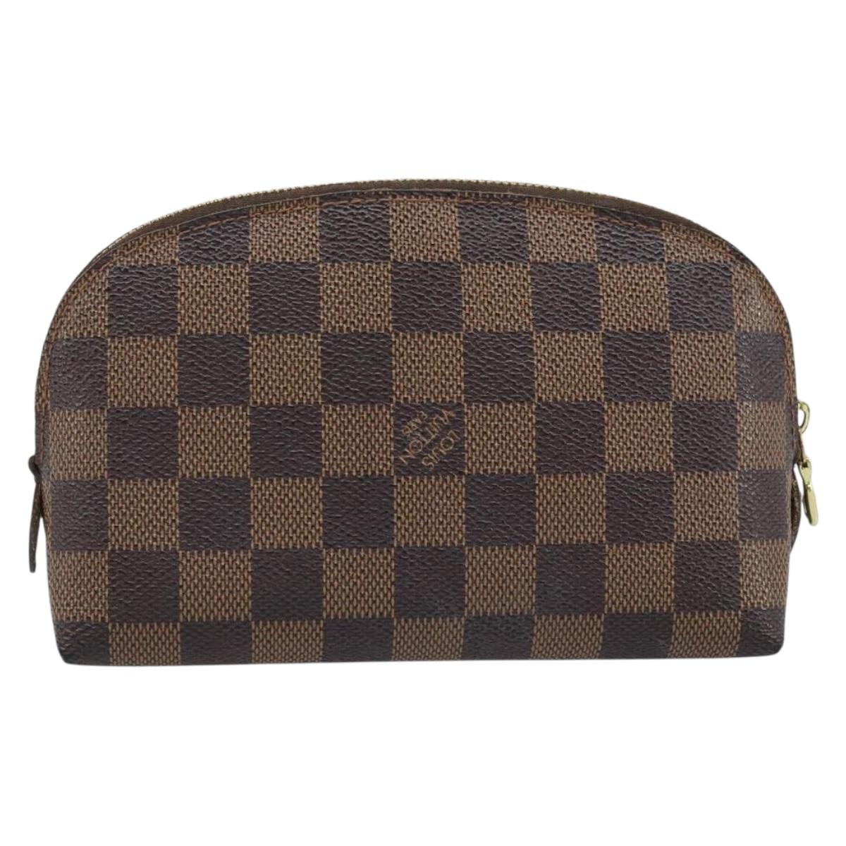LOUIS VUITTON Damier Ebene Pochette Cosmetic PM Pouch N47516 LV Auth ep13975