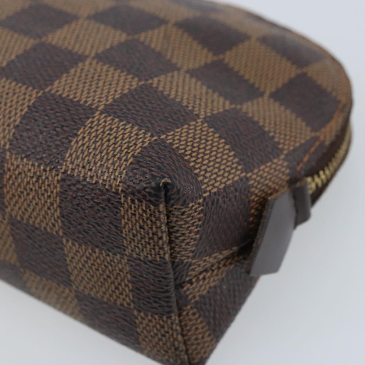 LOUIS VUITTON Damier Ebene Pochette Cosmetic PM Pouch N47516 LV Auth ep13975