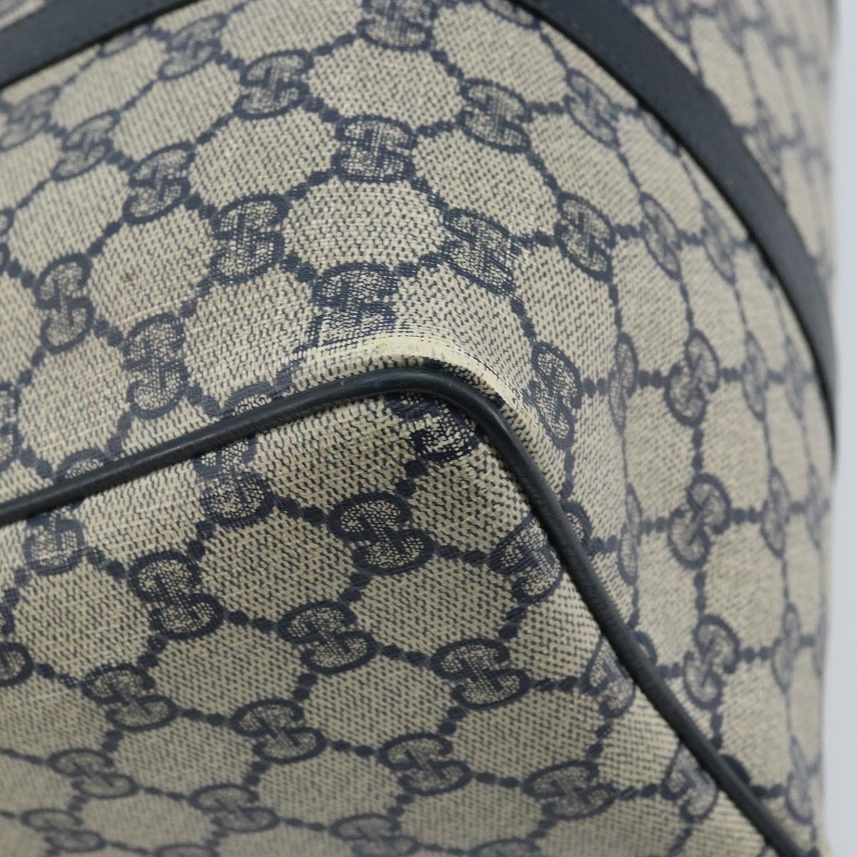 GUCCI GG Supreme Hand Bag PVC Navy Gold 002 39 6842 Auth ep13985