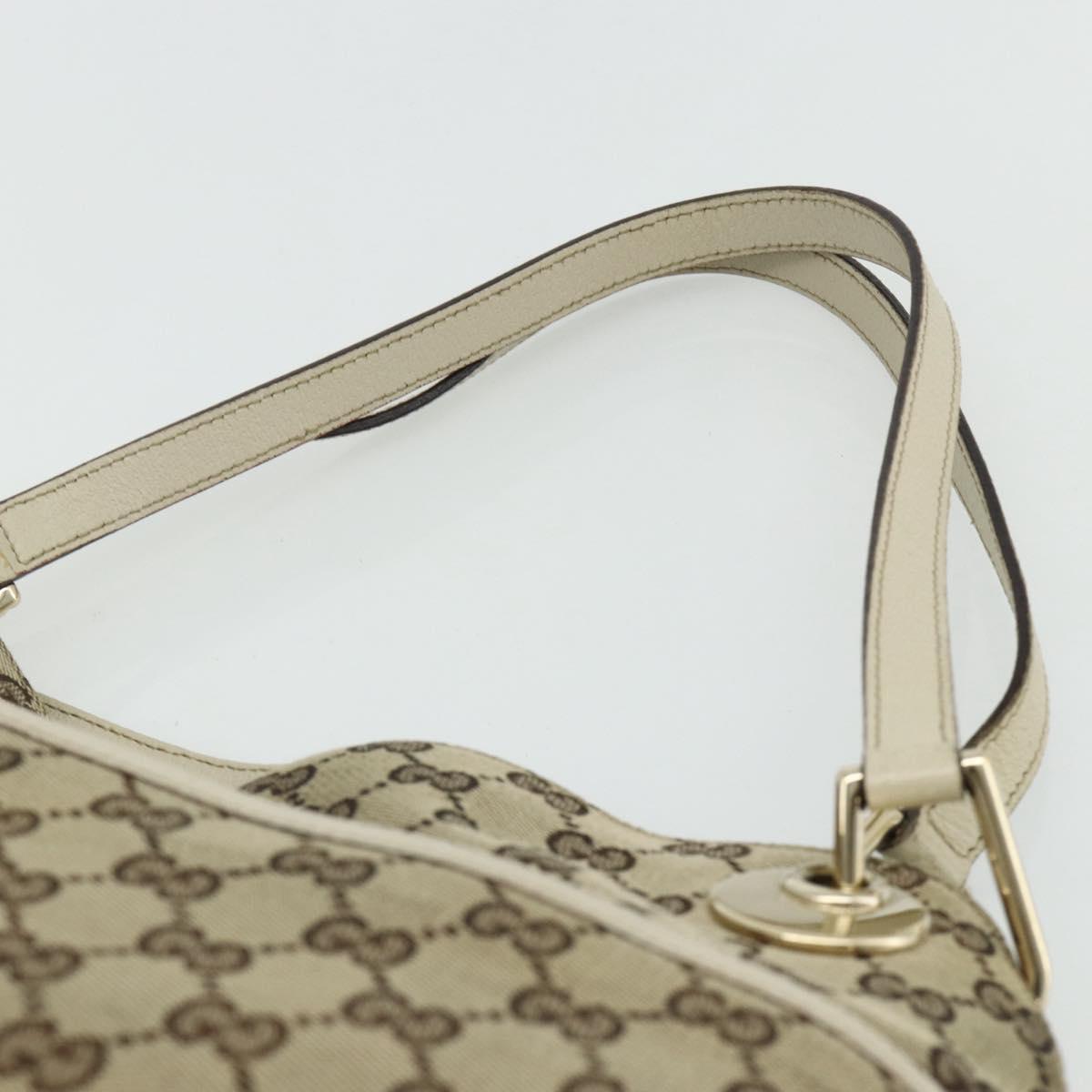 GUCCI GG Canvas Tote Bag Beige Gold 121023 Auth ep13989