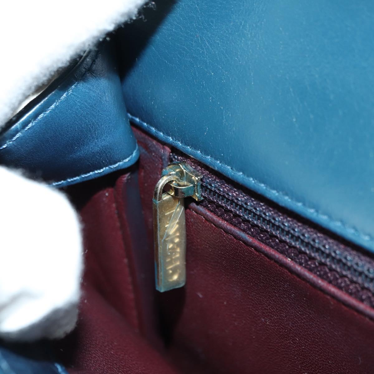 CHANEL Matelasse 23 Chain Bag Lamb Skin 2way Navy Gold CC Auth ep14001SAM