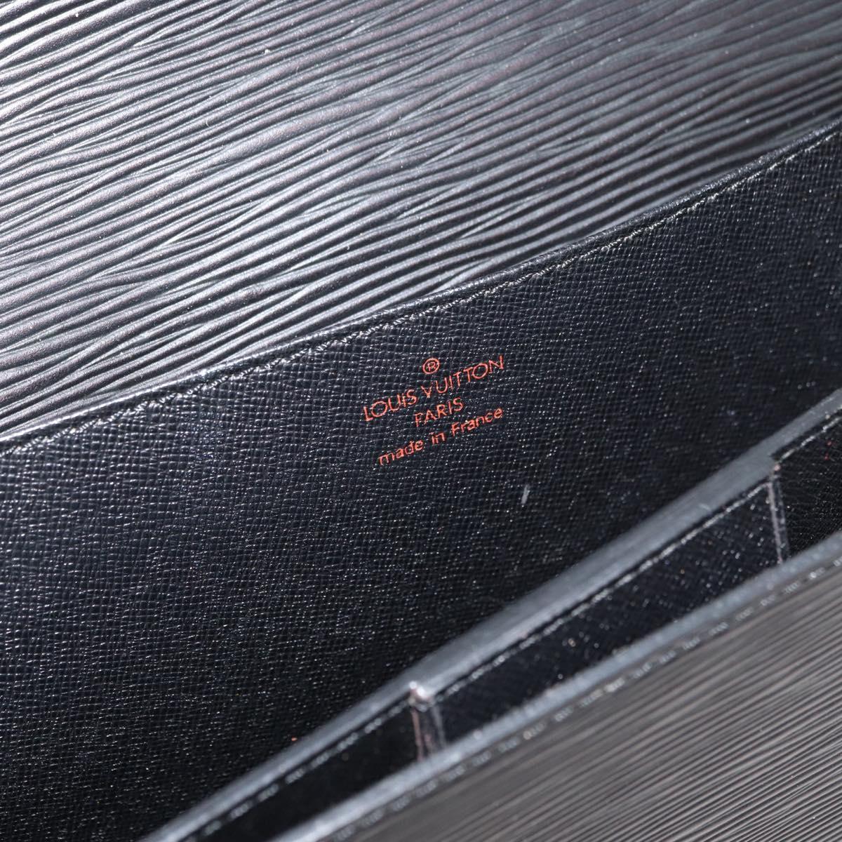 LOUIS VUITTON Epi ServietteConseiller Business Bag Black M54422 LV Auth ep14005A