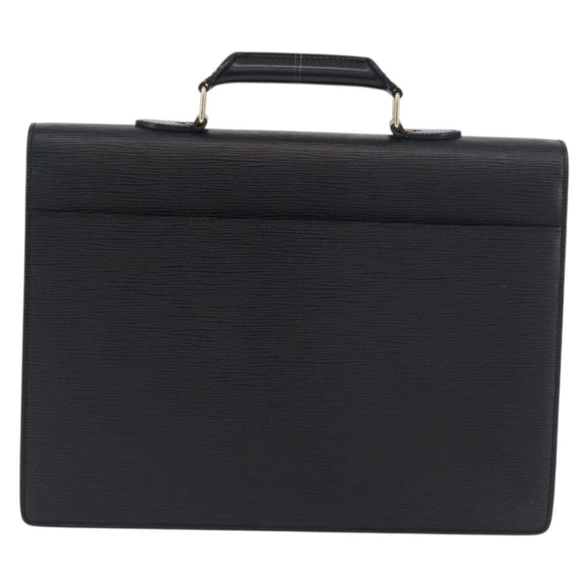 LOUIS VUITTON Epi ServietteConseiller Business Bag Black M54422 LV Auth ep14005A