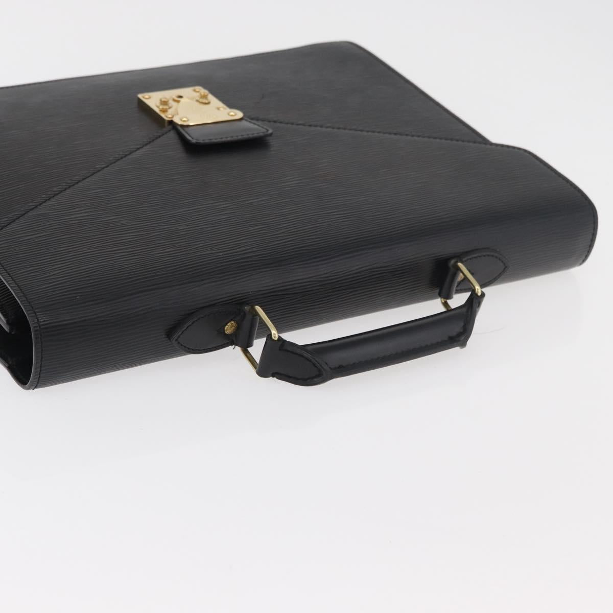 LOUIS VUITTON Epi ServietteConseiller Business Bag Black M54422 LV Auth ep14005A