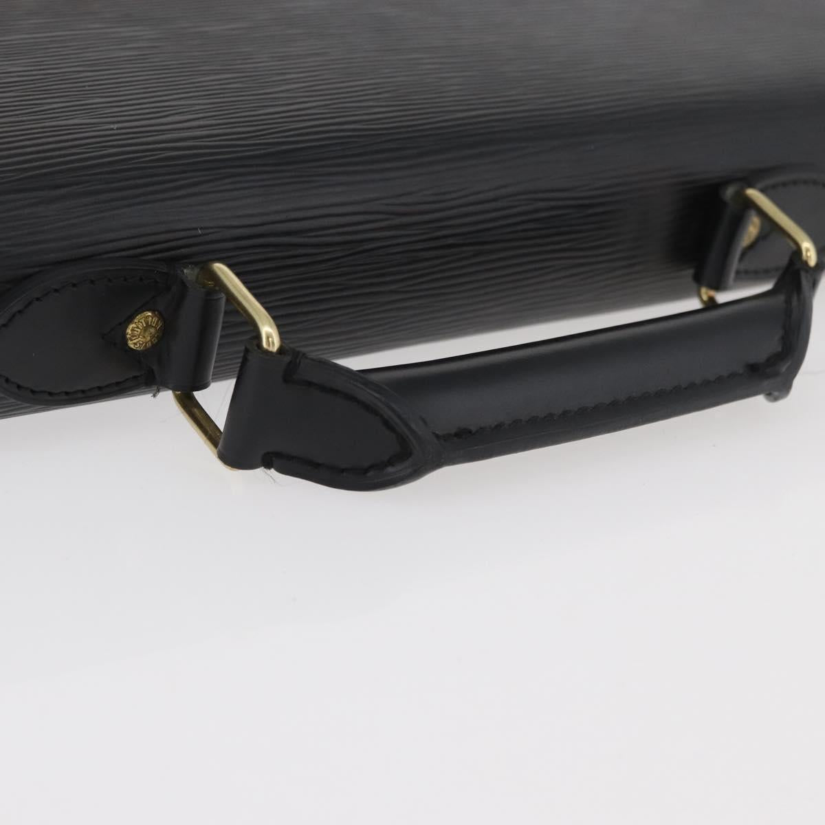 LOUIS VUITTON Epi ServietteConseiller Business Bag Black M54422 LV Auth ep14005A