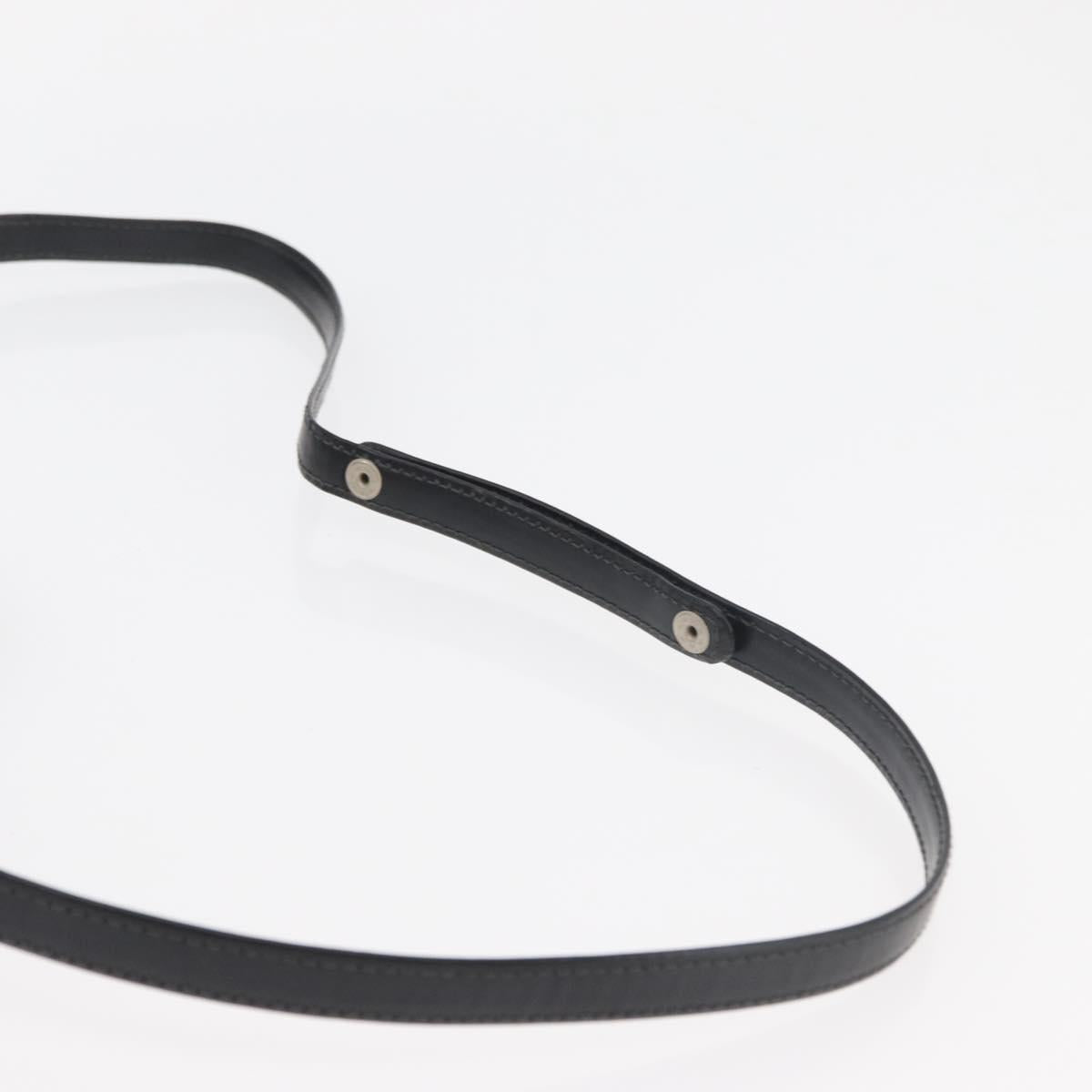 LOEWE Hand Bag Leather 2way Black Silver Auth ep14013