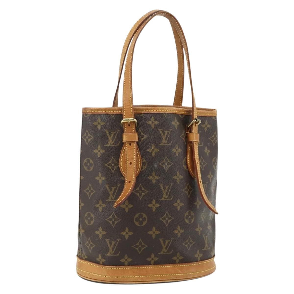 LOUIS VUITTON Monogram Bucket PM Shoulder Bag M42238 LV Auth ep14017