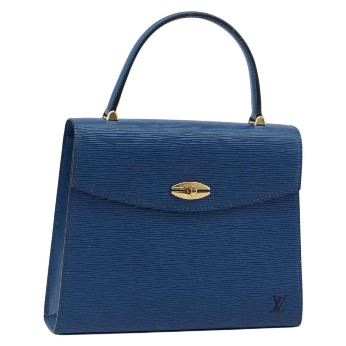 LOUIS VUITTON Epi Malesherbes Hand Bag Blue M52375 LV Auth ep14021A