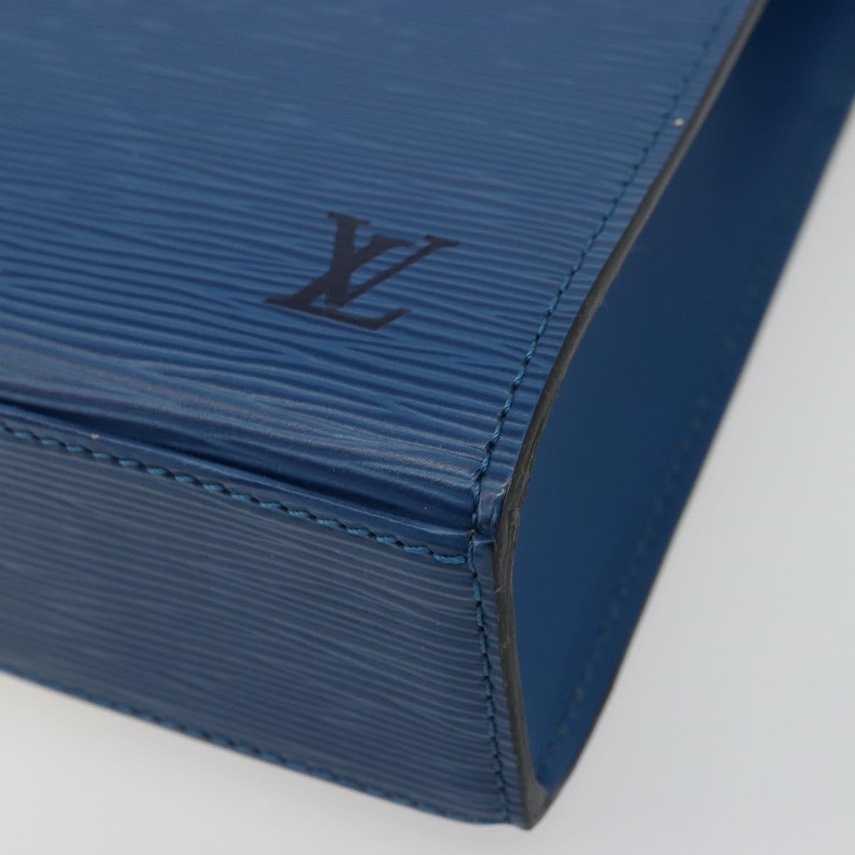 LOUIS VUITTON Epi Malesherbes Hand Bag Blue M52375 LV Auth ep14021A