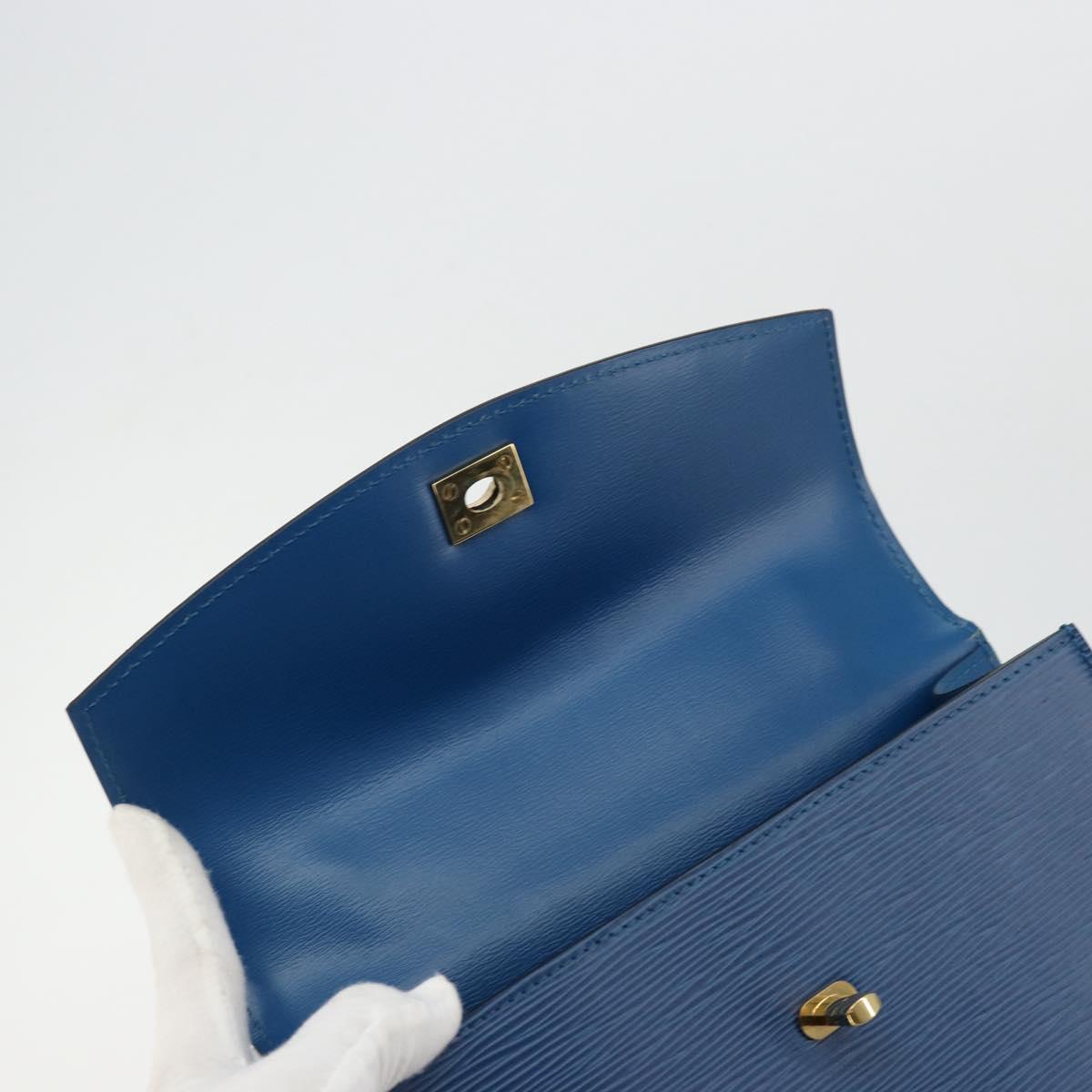 LOUIS VUITTON Epi Malesherbes Hand Bag Blue M52375 LV Auth ep14021A