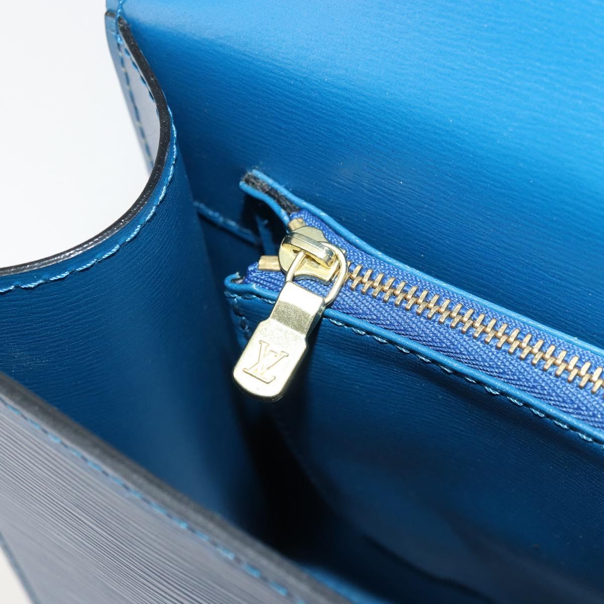 LOUIS VUITTON Epi Malesherbes Hand Bag Blue M52375 LV Auth ep14021A