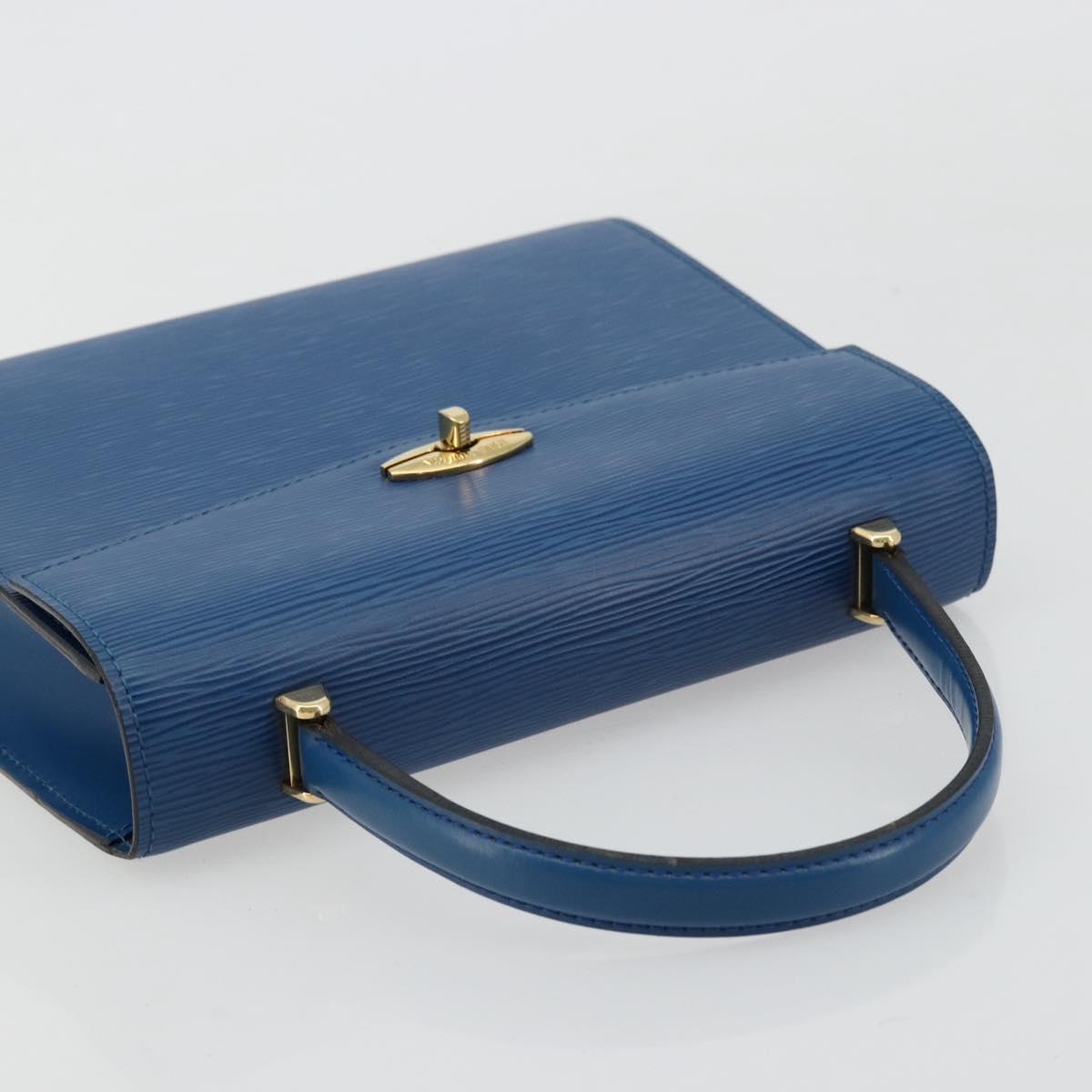 LOUIS VUITTON Epi Malesherbes Hand Bag Blue M52375 LV Auth ep14021A