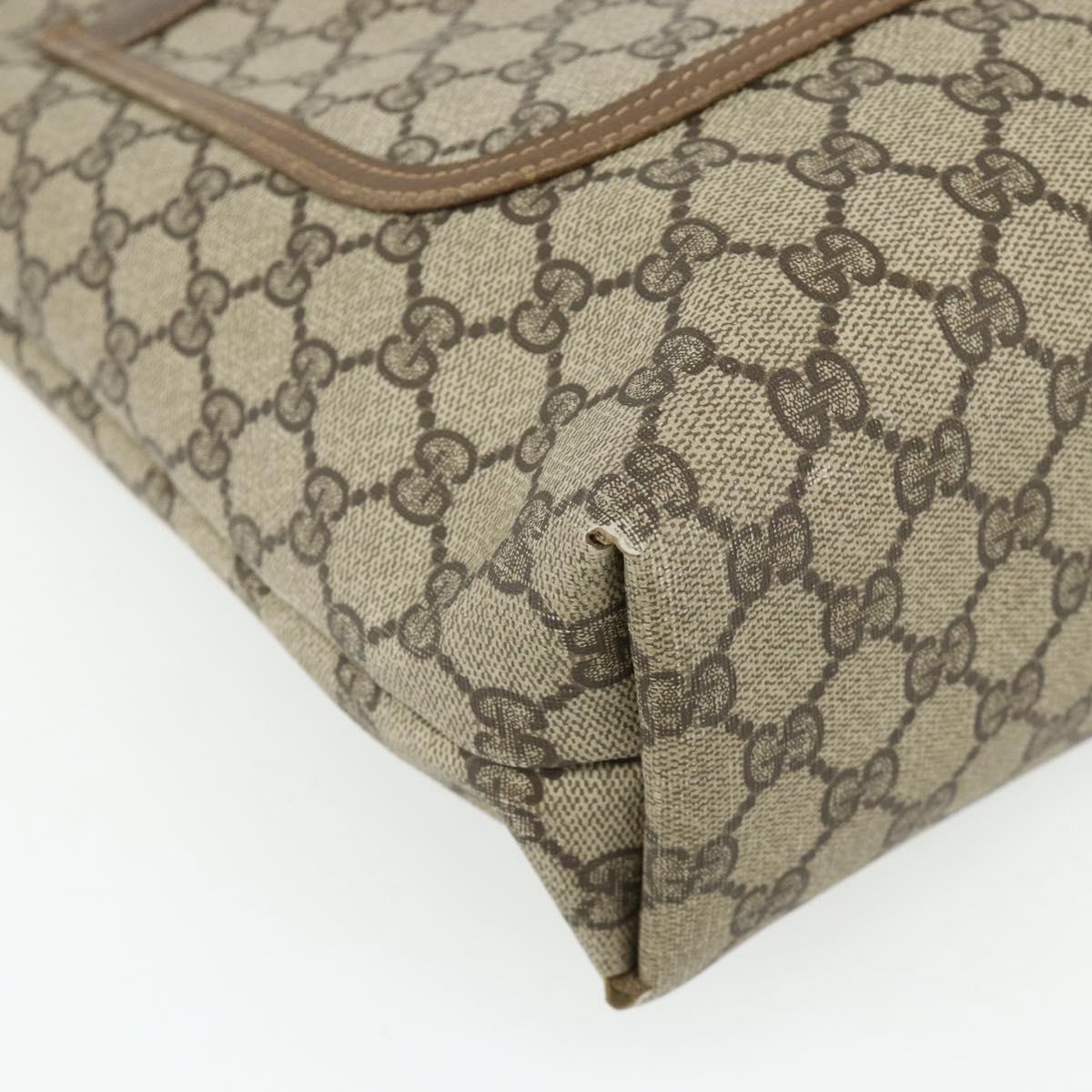 GUCCI GG Supreme Web Sherry Line Tote Bag PVC Beige 40 02 003 Auth ep14026