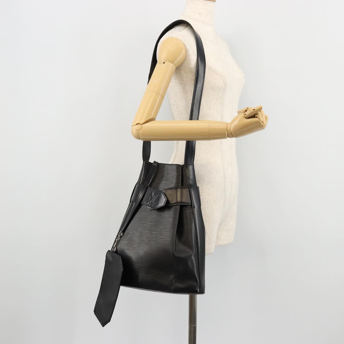 LOUIS VUITTON Epi Sac Depaule GM Shoulder Bag Black M80155 LV Auth ep14032