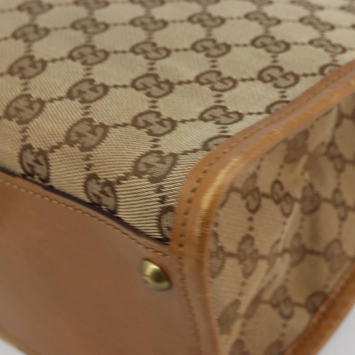 GUCCI GG Canvas Shoulder Bag Beige Gold 110292 Auth ep14036