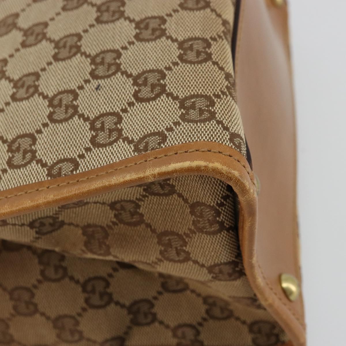 GUCCI GG Canvas Shoulder Bag Beige Gold 110292 Auth ep14036