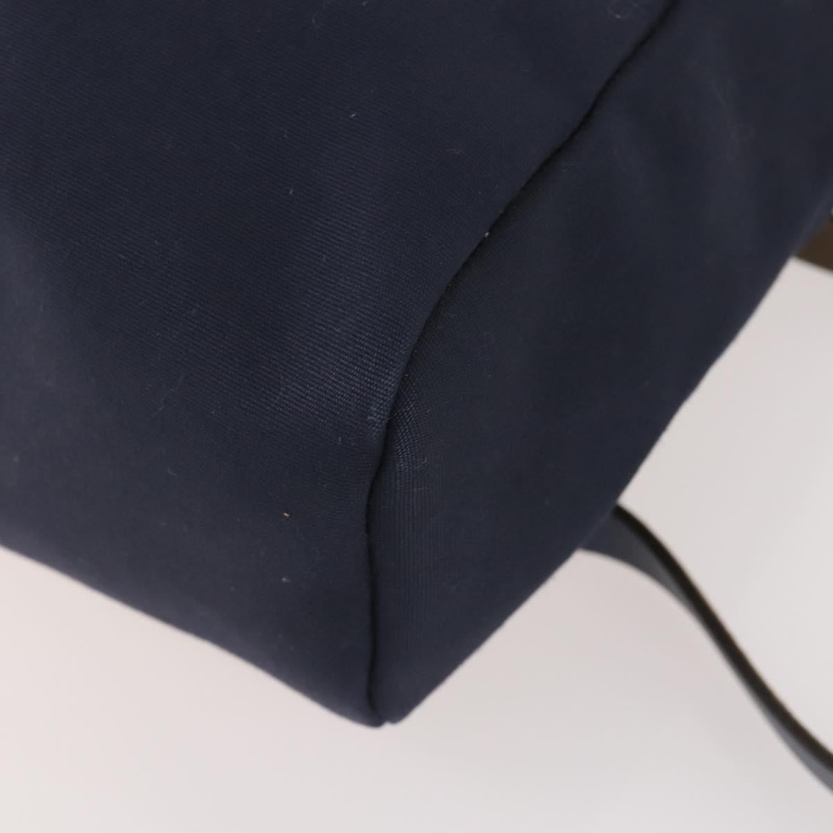 HERMES Her Line Herbag Ad Backpack Canvas Navy Silver Auth ep14037