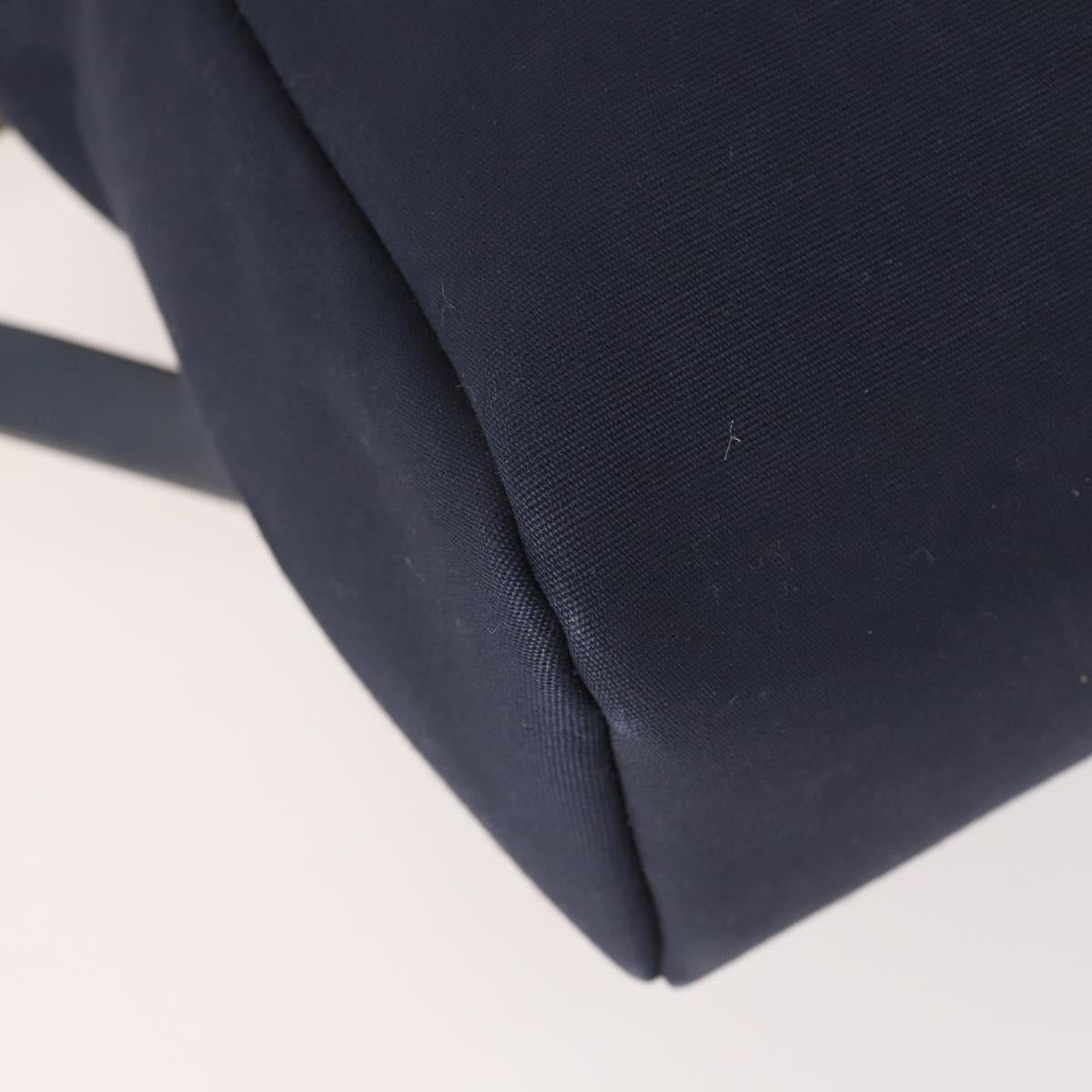 HERMES Her Line Herbag Ad Backpack Canvas Navy Silver Auth ep14037