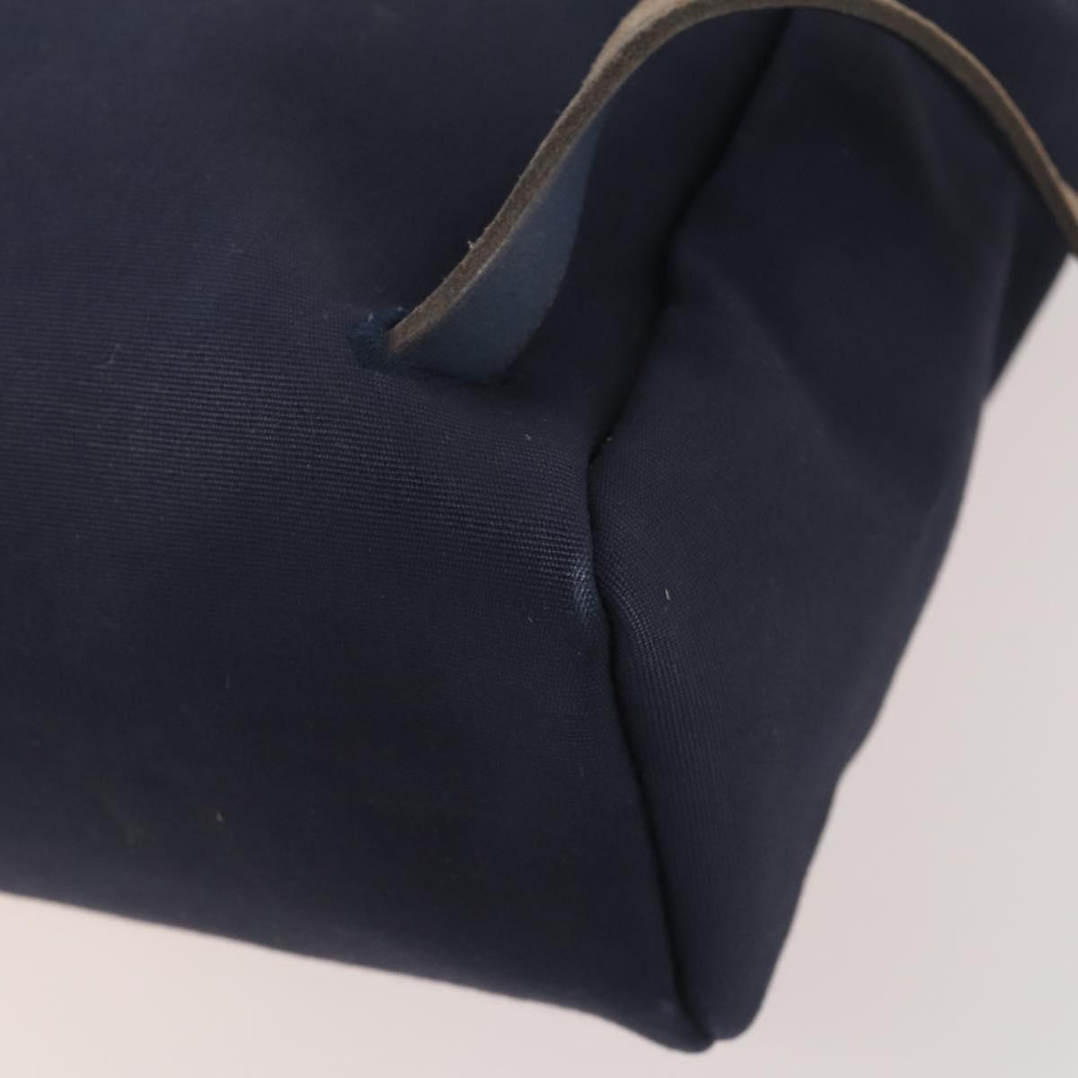 HERMES Her Line Herbag Ad Backpack Canvas Navy Silver Auth ep14037