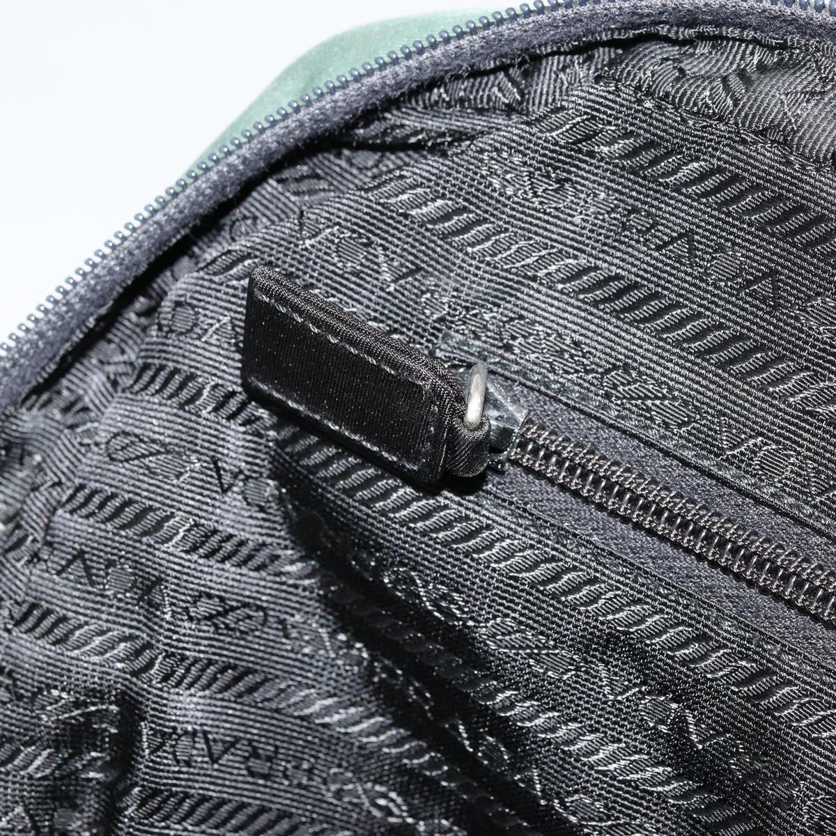 PRADA Tote Bag Nylon Green Silver Auth ep14041