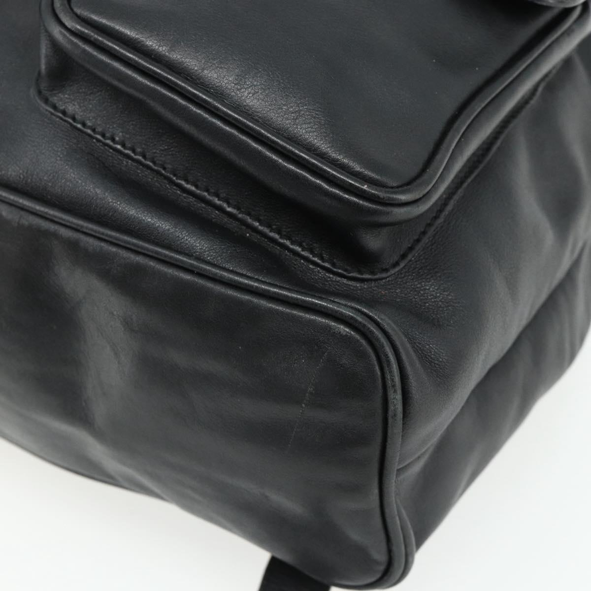 GUCCI Bamboo Backpack Leather Black Gold 003 2040 0016 Auth ep14048
