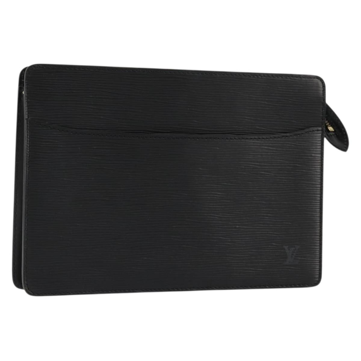 LOUIS VUITTON Epi Pochette Homme Clutch Bag Black M52522 LV Auth ep14051
