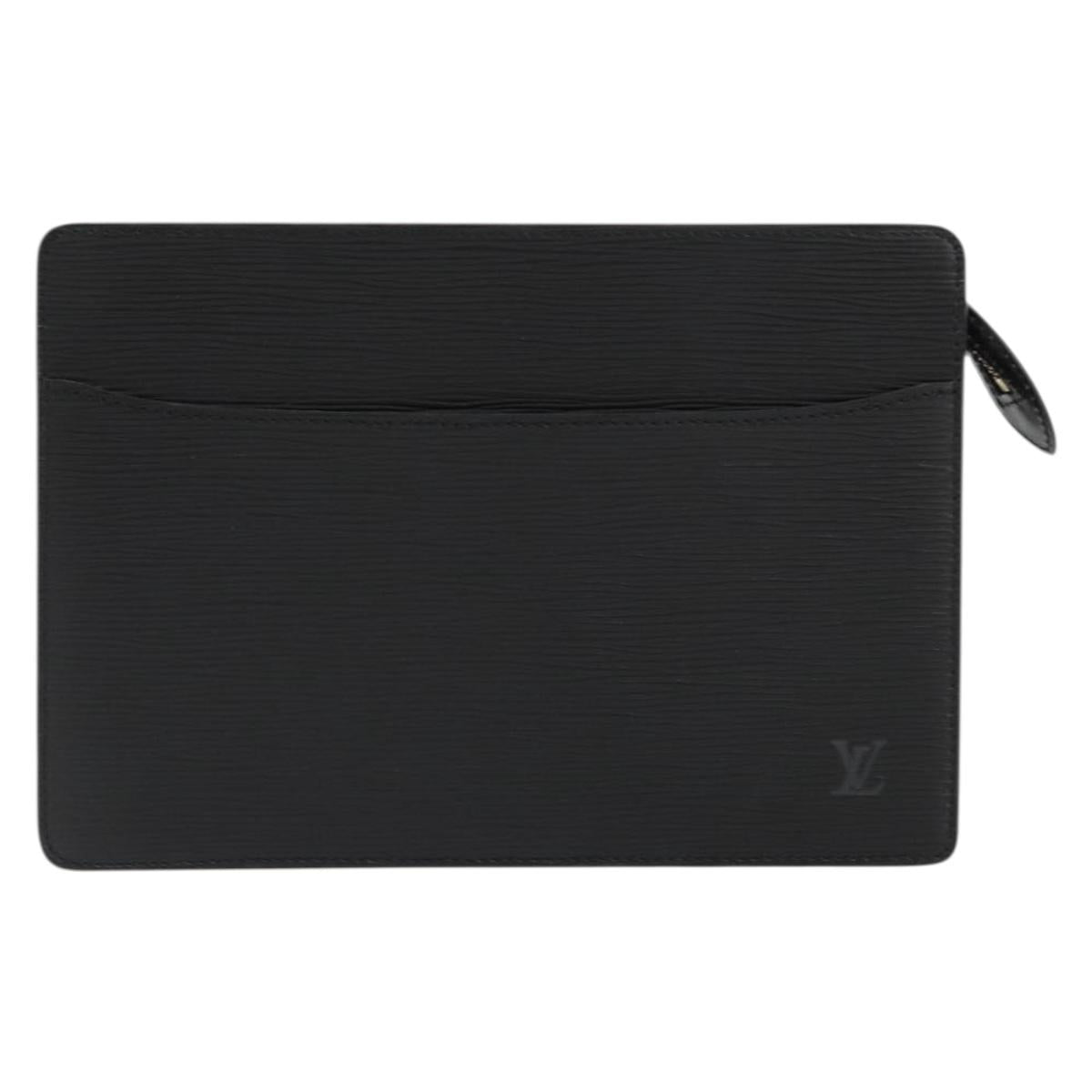 LOUIS VUITTON Epi Pochette Homme Clutch Bag Black M52522 LV Auth ep14051