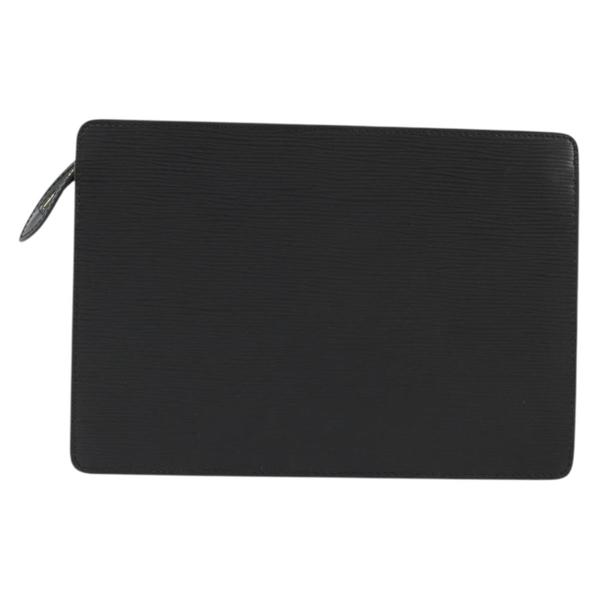 LOUIS VUITTON Epi Pochette Homme Clutch Bag Black M52522 LV Auth ep14051