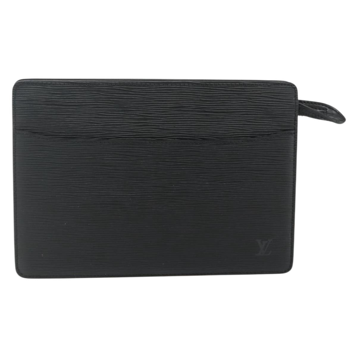LOUIS VUITTON Epi Pochette Homme Clutch Bag Black M52522 LV Auth ep14052
