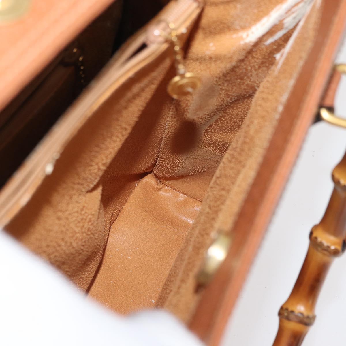 GUCCI Bamboo Hand Bag Leather Brown Gold 002 123 0260 Auth ep14063