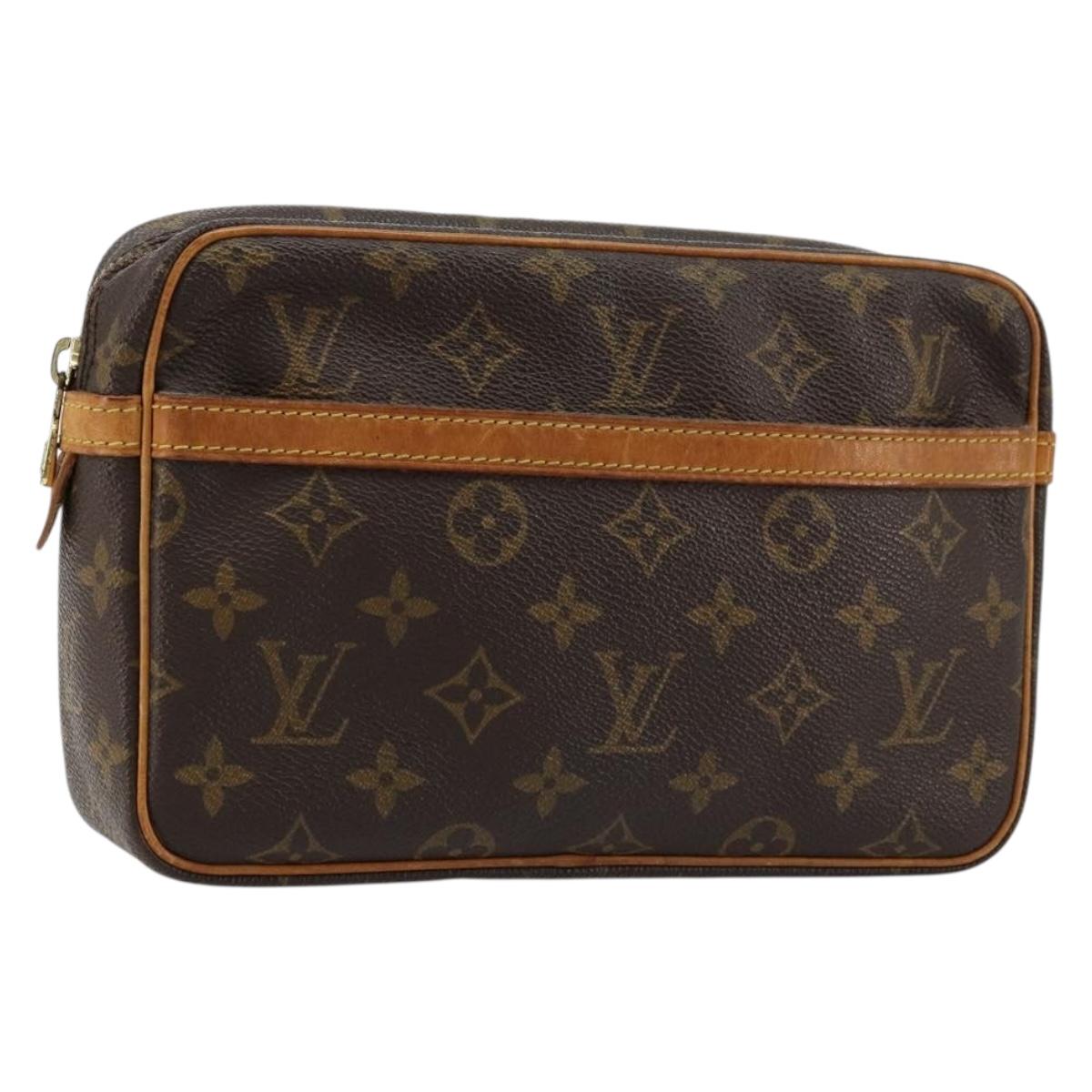 LOUIS VUITTON Monogram Compiegne 23 Clutch Bag M51847 LV Auth ep14103