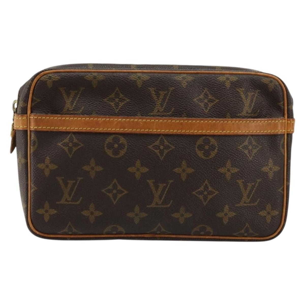 LOUIS VUITTON Monogram Compiegne 23 Clutch Bag M51847 LV Auth ep14103