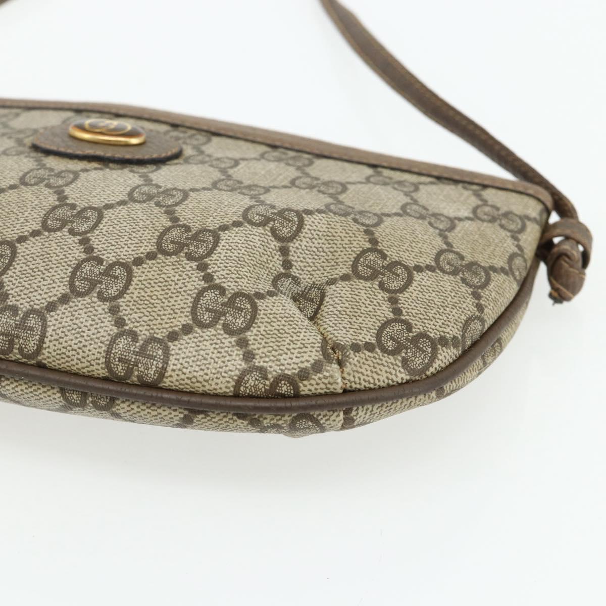 GUCCI GG Supreme Shoulder Bag PVC Beige Gold 904 02 020 Auth ep14105