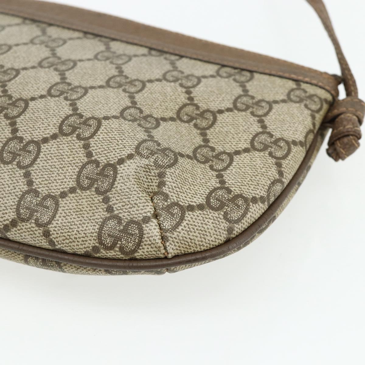 GUCCI GG Supreme Shoulder Bag PVC Beige Gold 904 02 020 Auth ep14105