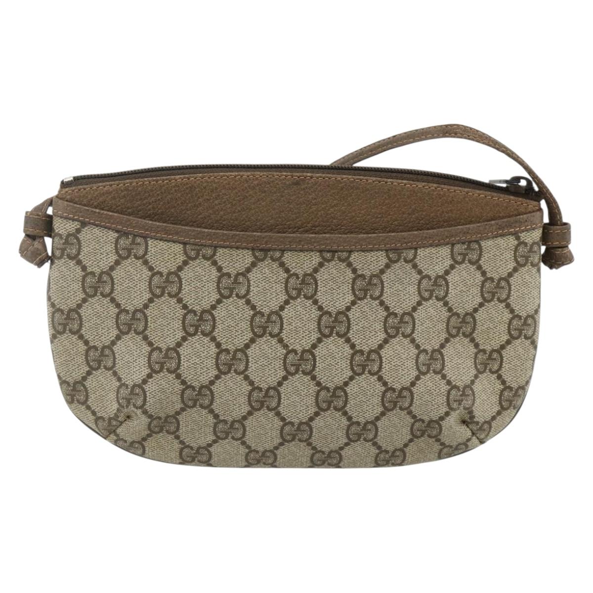 GUCCI GG Supreme Shoulder Bag PVC Beige Gold 904 02 020 Auth ep14105