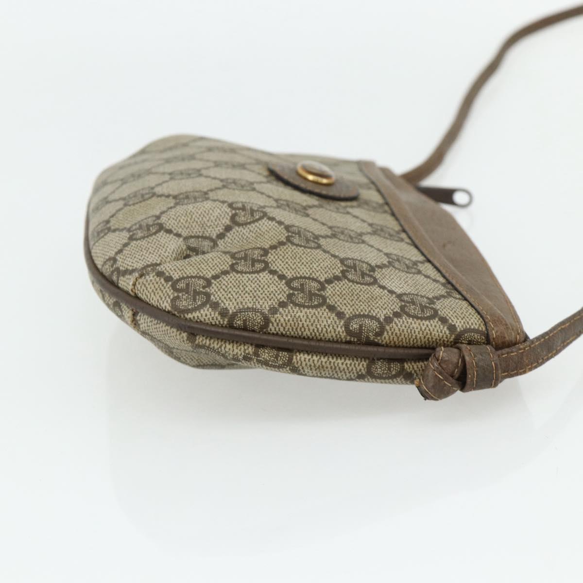 GUCCI GG Supreme Shoulder Bag PVC Beige Gold 904 02 020 Auth ep14105