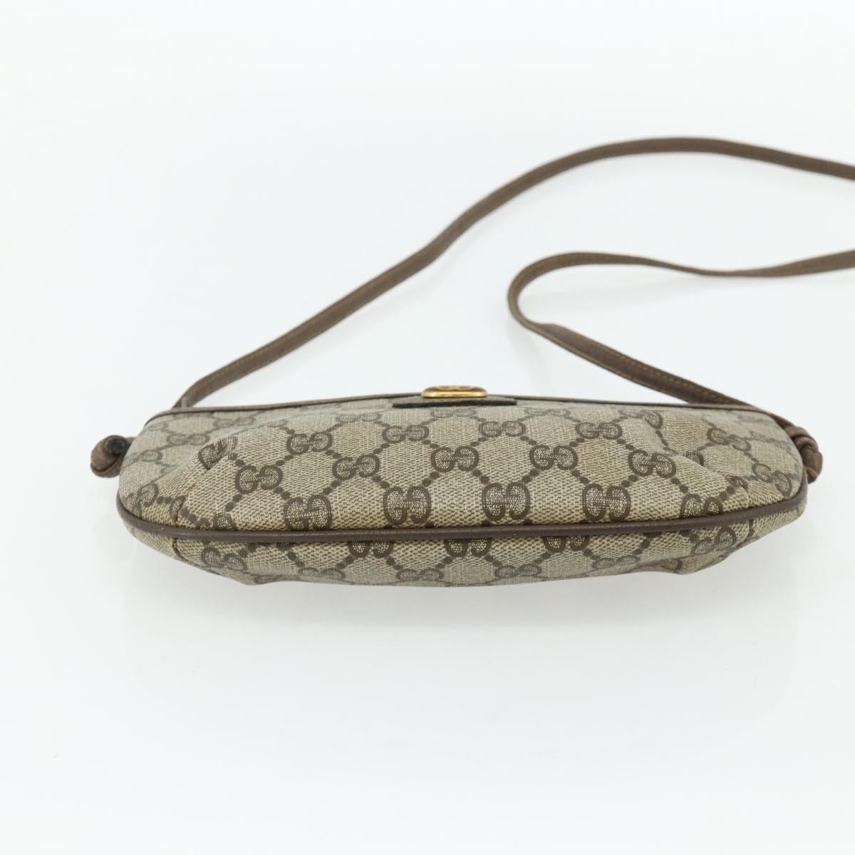 GUCCI GG Supreme Shoulder Bag PVC Beige Gold 904 02 020 Auth ep14105