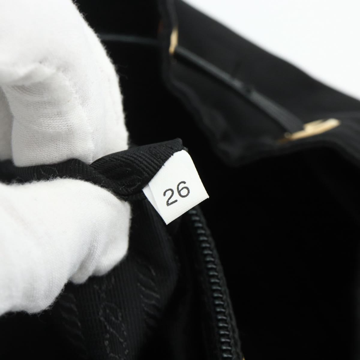 PRADA Chain Backpack Nylon Gold Black Auth ep14107A
